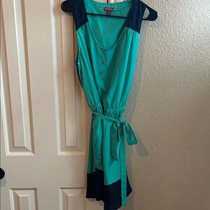 Merona Turquoise and Dark Blue Sleeveless Dress